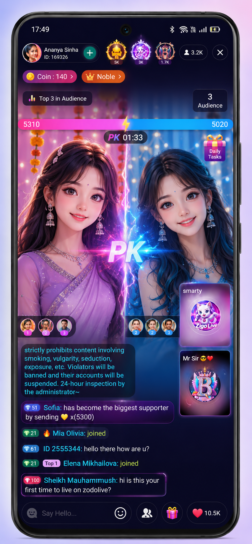 ZIGO LIVE live-streaming promotional visual